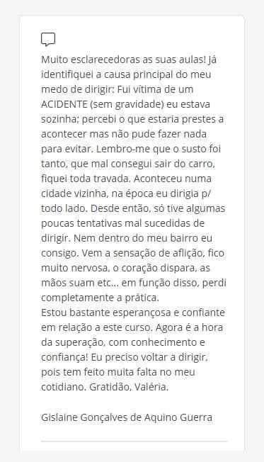 Depoimento de aluna 11