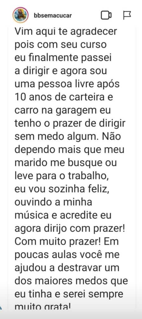 Depoimento de aluna 13