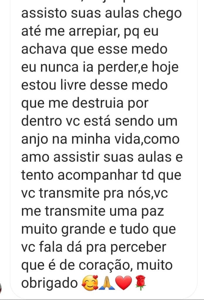 Depoimento de aluna 6